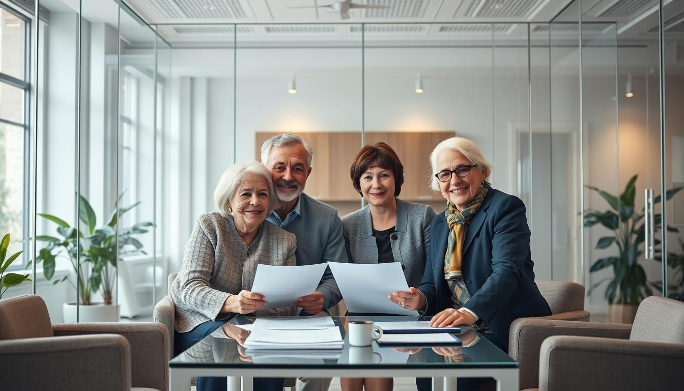 Senior legal team and family support